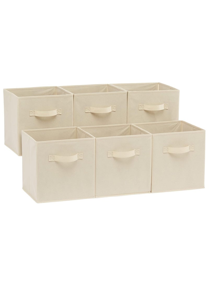 general Collapsible Fabric Storage Cubes Organizer with Handles 27 x 27 x 28 centimeters Pack of 6 - Image 1
