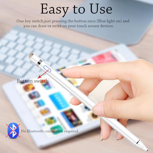 CMARS Active Stylus Pens for Touch Screens, Rechargeable Universal iPad Pencil, Pen for iPad/iOS/Android/iPad Air/Pro/Mini/iPhone/Samsung/Lenovo and More - Image 4