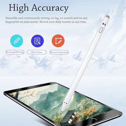 CMARS Active Stylus Pens for Touch Screens, Rechargeable Universal iPad Pencil, Pen for iPad/iOS/Android/iPad Air/Pro/Mini/iPhone/Samsung/Lenovo and More - Image 3