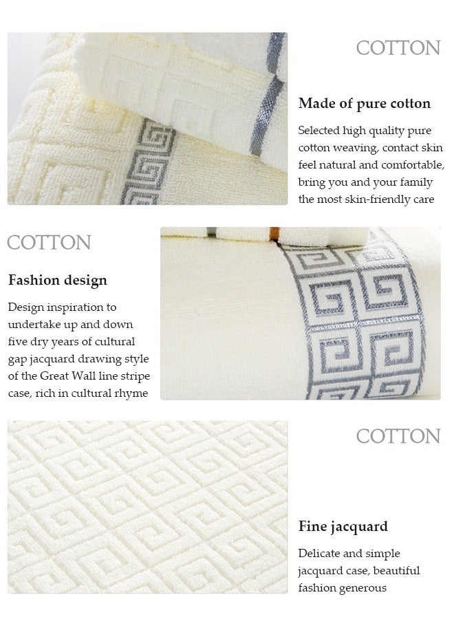 DUNISO Premium Bath Towel Set for Bathroom, Hotel, Spa & Gym,100% Cotton Bathroom Towel Set ,1Bath Towels, 2 Washcloths,Towel 34 * 70cm/Bath towel 70 * 140cm  - Image 2
