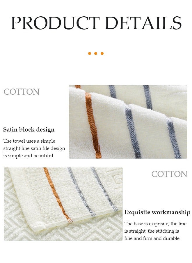 DUNISO Premium Bath Towel Set for Bathroom, Hotel, Spa & Gym,100% Cotton Bathroom Towel Set ,1Bath Towels, 2 Washcloths,Towel 34 * 70cm/Bath towel 70 * 140cm  - Image 3