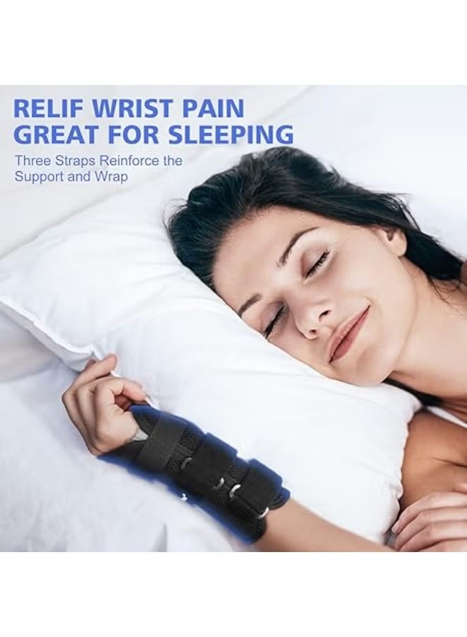 Carpal Tunnel Wrist Brace with 3 Adjustable Straps and 4 Support Stays, Wrist Support Splint for Tendonitis, Arthritis, Sprains and Injury Relief – Unisex - Image 2