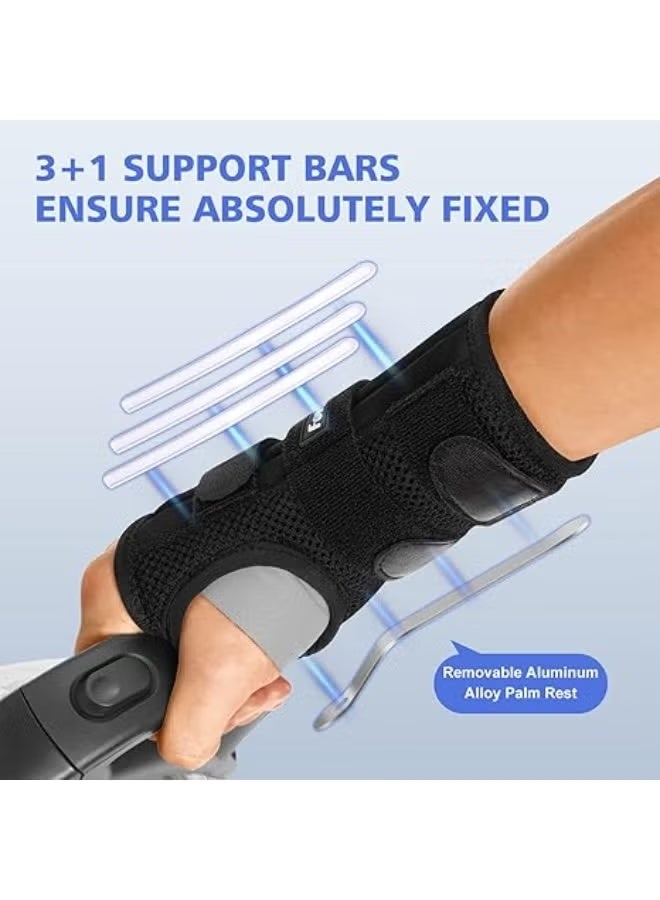 Carpal Tunnel Wrist Brace with 3 Adjustable Straps and 4 Support Stays, Wrist Support Splint for Tendonitis, Arthritis, Sprains and Injury Relief – Unisex - Image 1