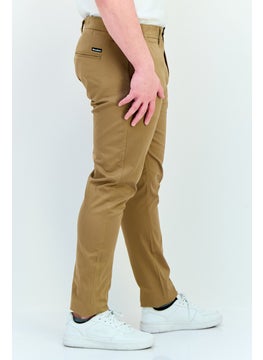 Threadbare Men Slim Fit Plain Chino Pants, Dark Khaki  - Image 2