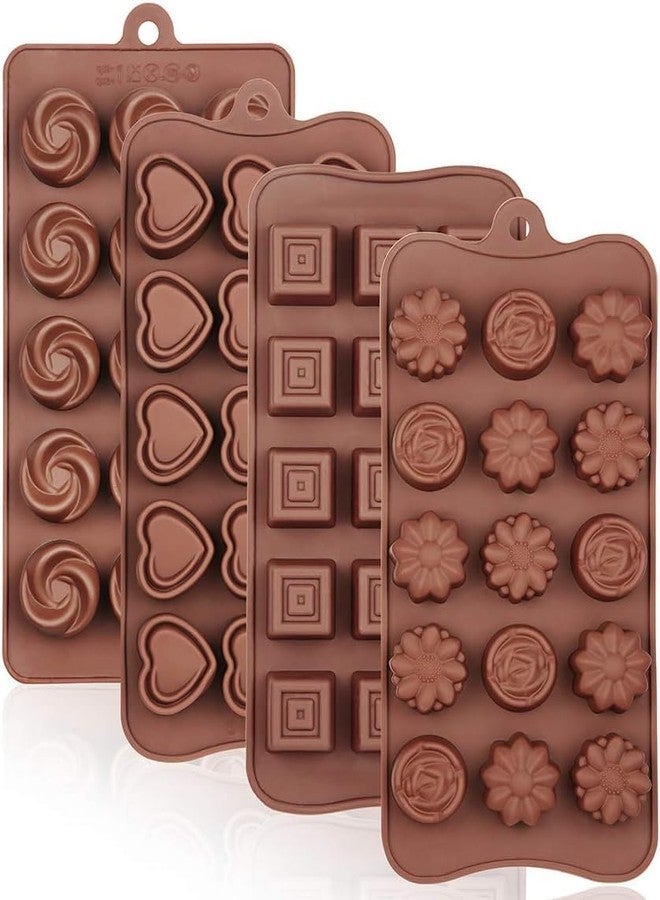 MoldBerry Rose Multiflower Heart Square Chocolate Mould Making Silicone Molds Candy Chocolate Pastry Making Molds Cake Baking Mold for Homemade Cake, Candy, Gummy, Ice, Crayons, Jelly Molds - Image 1