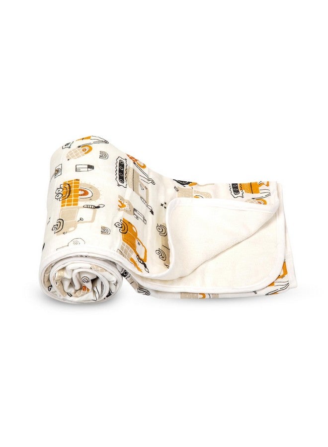 مي مي منشفة أطفال فائقة الامتصاص من Mee Mee مصنوعة من القطن بنسبة 100% ومكونة من طبقتين وناعمة للغاية لحديثي الولادة | طبقتان من الشاش والوبر | منشفة للأطفال/الأطفال الصغار/الرضع/الأطفال الصغار | عبوة من قطعة واحدة - طباعة نقل 75×100 سم - Image 1