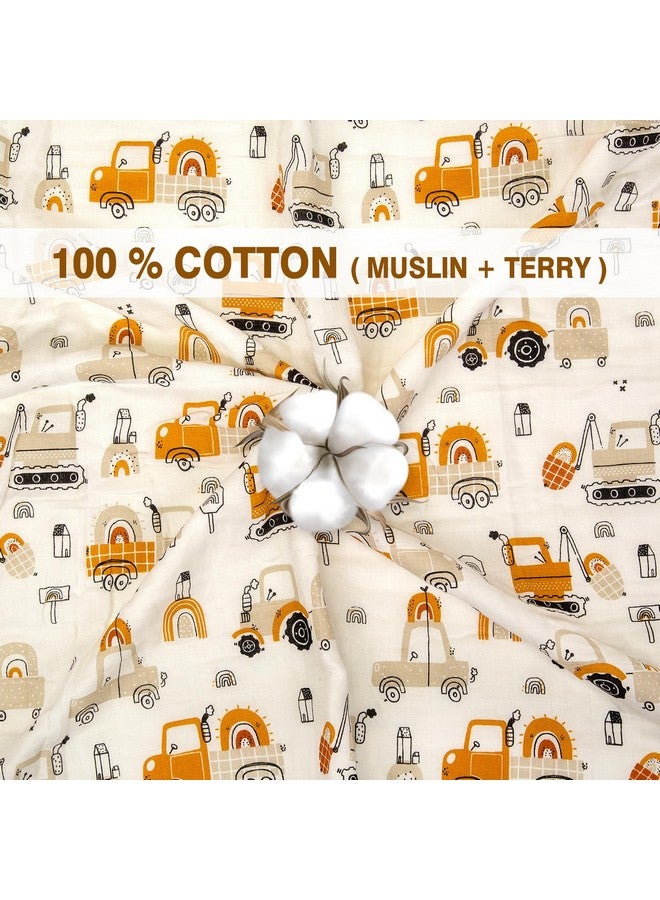 مي مي منشفة أطفال فائقة الامتصاص من Mee Mee مصنوعة من القطن بنسبة 100% ومكونة من طبقتين وناعمة للغاية لحديثي الولادة | طبقتان من الشاش والوبر | منشفة للأطفال/الأطفال الصغار/الرضع/الأطفال الصغار | عبوة من قطعة واحدة - طباعة نقل 75×100 سم - Image 3