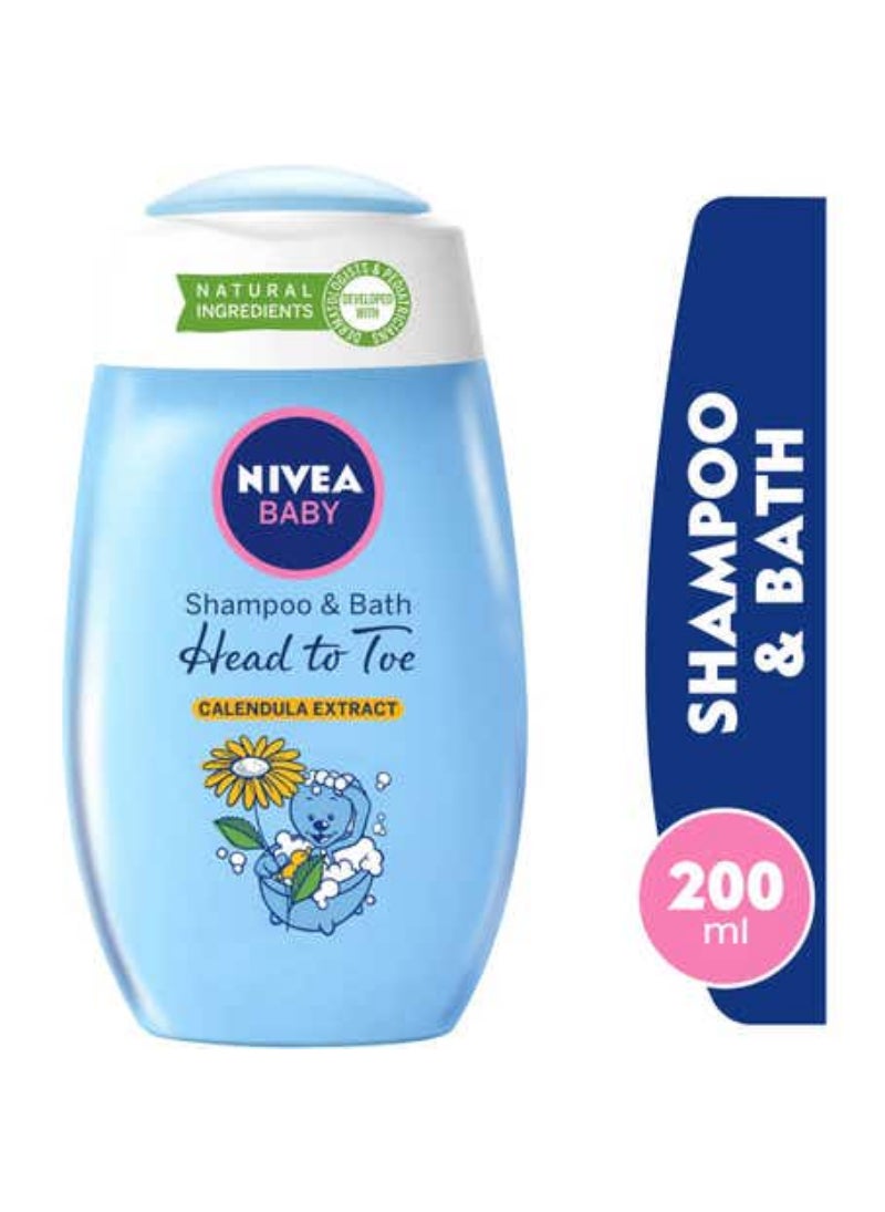 Nivea Baby Head To Toe Shampoo And Bath 200Ml