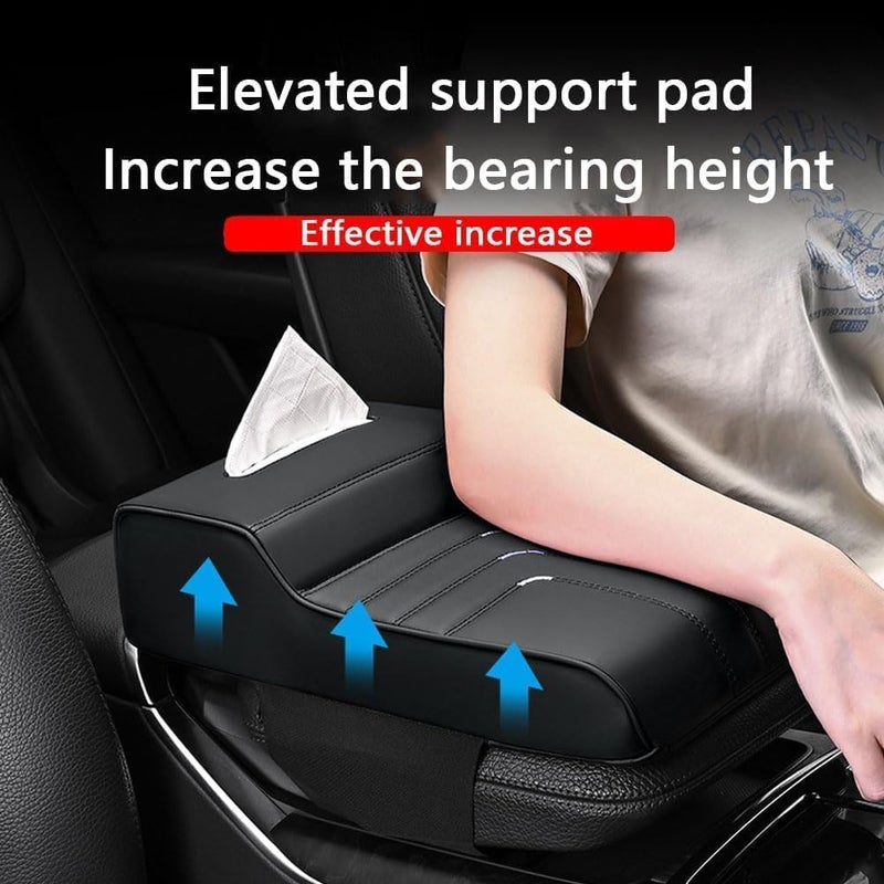 Aputue Car Armrest Support, Thick Padded Console Cushion Featuring Secure Grip Base and Easy Installation, Ergonomic Driving Comfort Accessory for Ford Territory and Other Models, Black - Image 4