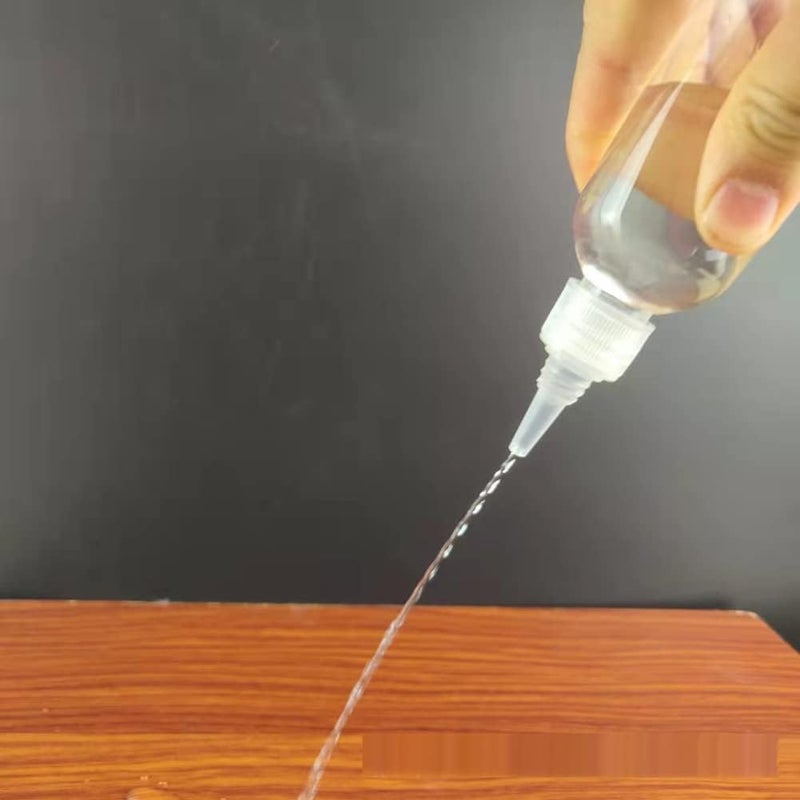 lasenersm 3 Pieces Plastic Squeeze Bottles 3.4oz Small Squeeze Bottles Plastic Bottles Applicator Mini Empty Squirt Bottle with Top Cap for Paint Art Craft Liquids Lotion Glue, Transparent - Image 2