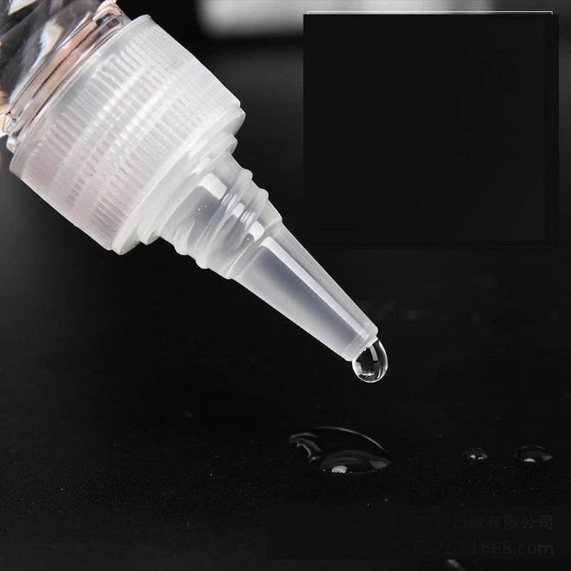 lasenersm 3 Pieces Plastic Squeeze Bottles 3.4oz Small Squeeze Bottles Plastic Bottles Applicator Mini Empty Squirt Bottle with Top Cap for Paint Art Craft Liquids Lotion Glue, Transparent - Image 3