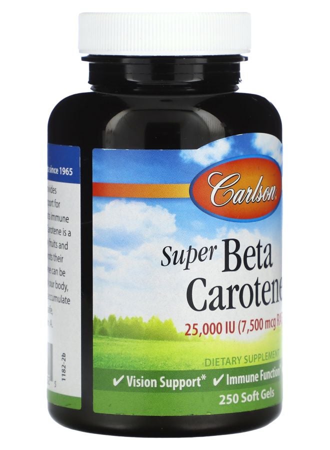 Carlson Super Beta Carotene 7500 mcg RAE (25000 IU) 250 Soft Gels - Image 2
