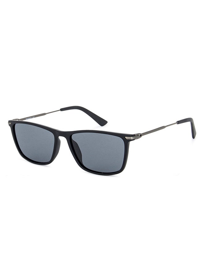 VINCENT CHASE Unisex VINCENT CHASE By Lenskart | Air Full Rim Wayfarer Frame Polarized & UV Protected Sunglasses LA S13159 - 54mm - Black - Image 2