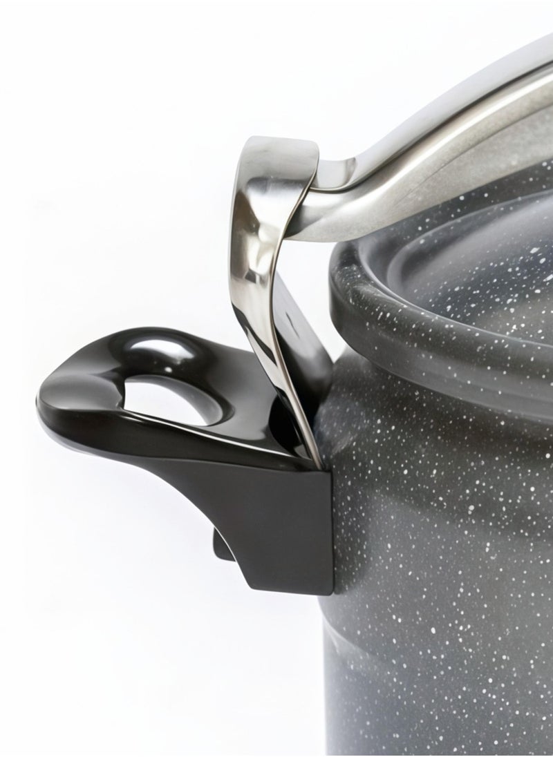TORNADO 5 LitersLiters 5L Dark Grey Pressure Cooker | Granite Coating for Easy Cleaning, Reinforced Aluminum Alloy Design, Energy-Saving Fast Cooking Solution for Small Families Dark Grey  - Image 4