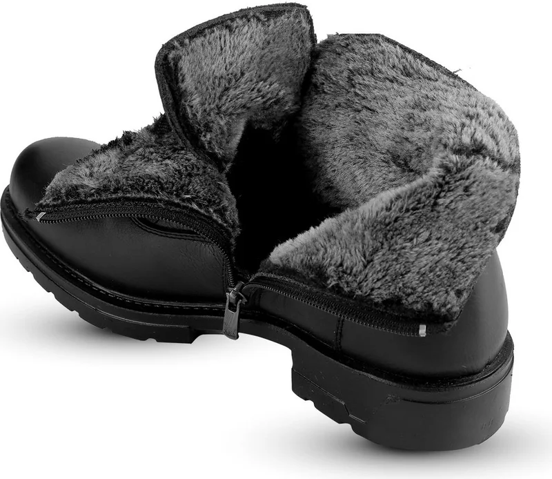 Kaptan Junior Fur Lined Genuine Leather Winter Men's Boots Mfre 235