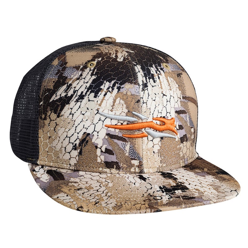 SITKA Trucker Hat - Adjustable Outdoor Camo Snap Back Hat for Men, Optifade Waterfowl Marsh, One Size Fits All - Image 1