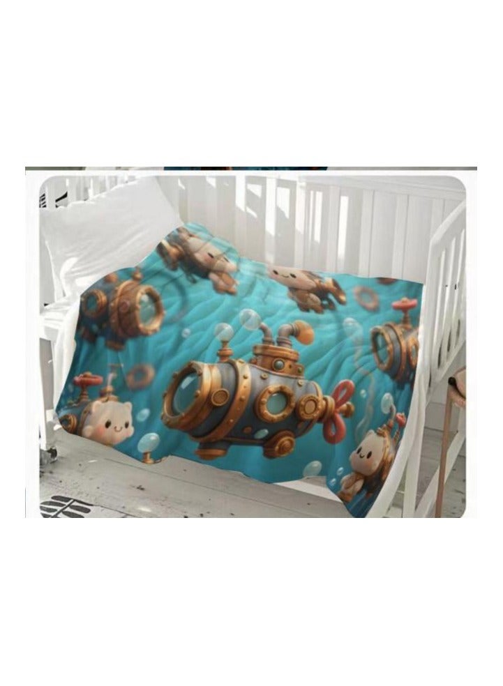 general Children's or student cartoon flannel thin blanket (warm and comfortable, suitable for sleep, games) 100cm*150cm - Image 3