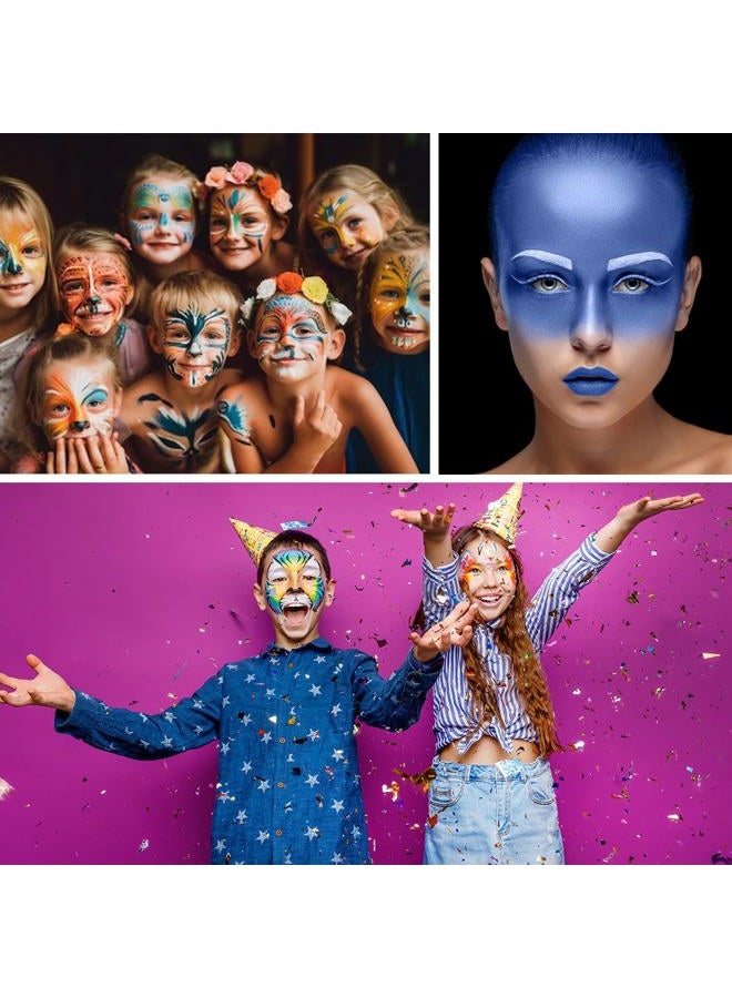 Bowitzki 30g Professional Face Paint Body Paint Water Based Face painting Makeup Safe for Adults Split Cake Single Color Halloween Christmas - Black - Image 5
