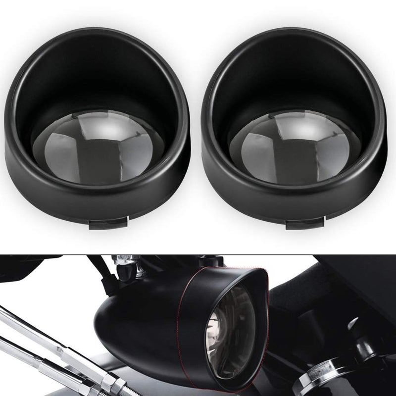 NATGIC Motorcycle turn signal light Covers For any models like DYNA softail Sportster V-Rod (Smoke Lens)