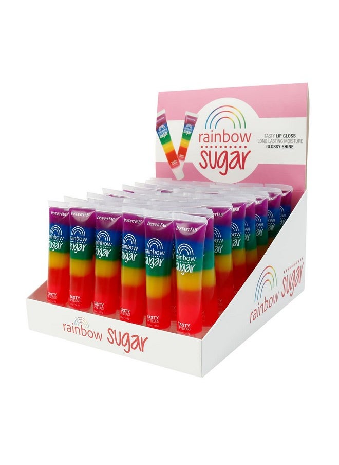 STUDIO LIMITED STUDIO LIMITED Instant Fab Crystal Shiny Clear Lip Gloss Value Pack 14ml/ 0.47oz (48 Pack (Whole Case) - Rainbow Sugar)  - Image 1