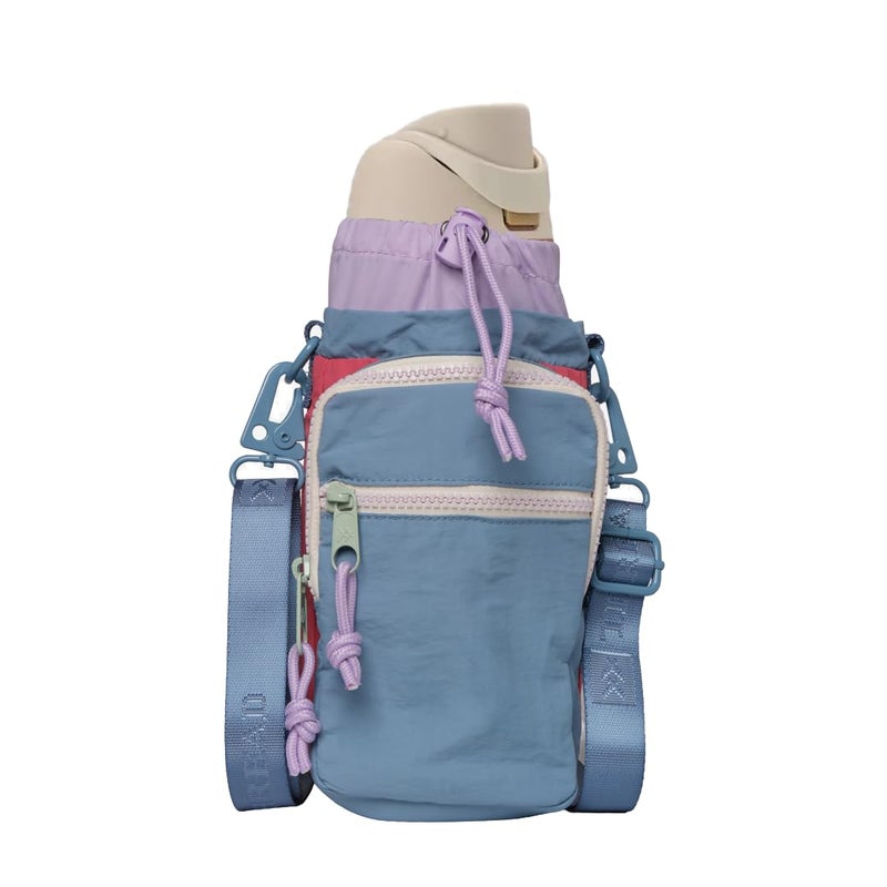Thread Wallets Aqua Sling - Carry Your Water Bottle with Pockets for Cash, Phone, and Keys (Summer Mix) - Image 1