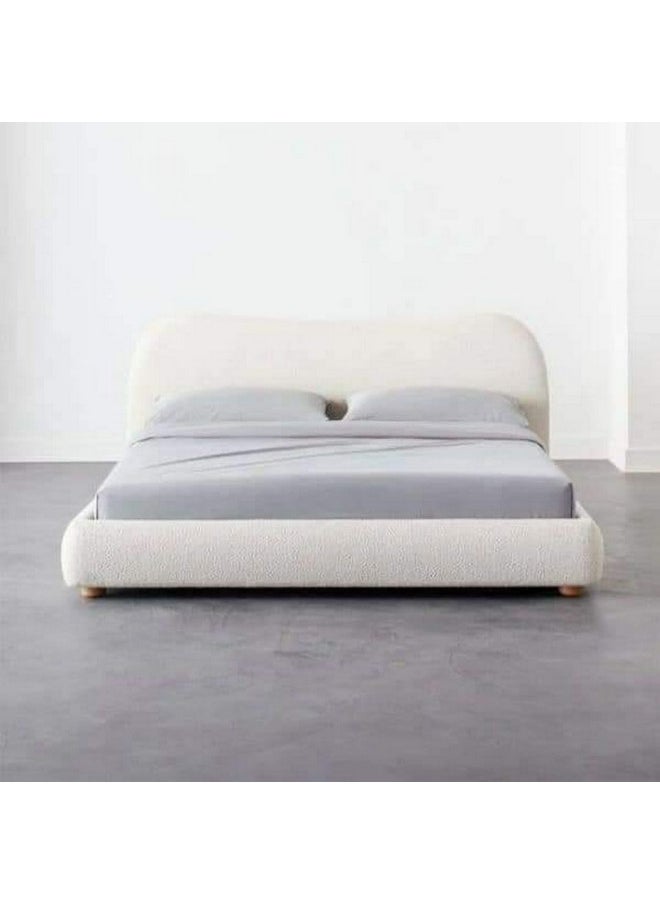 الهوم سرير مقاس كوين 200x150x115 سم - أوف وايت  - Image 1