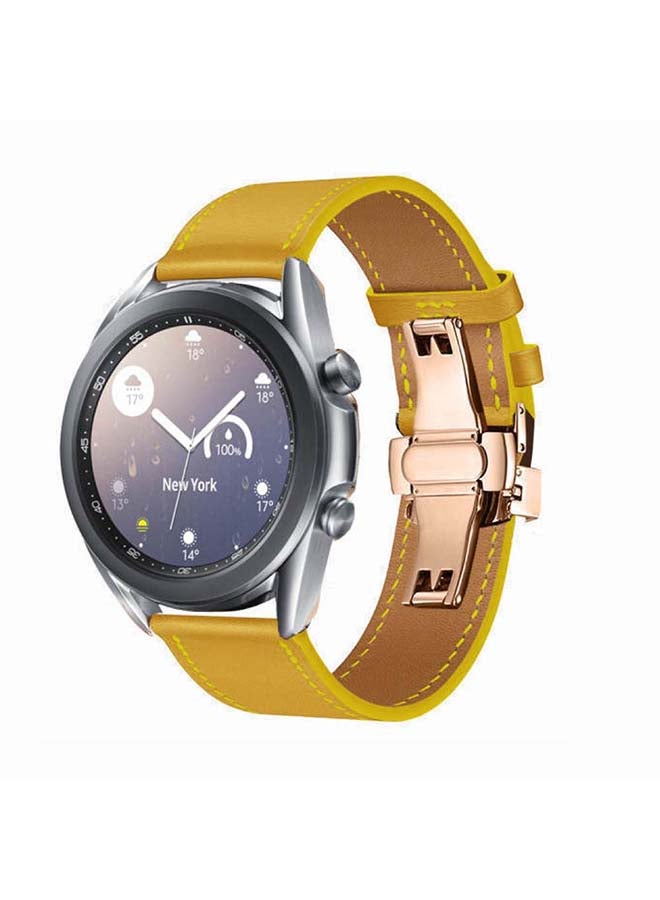 Perfii Replacement Band For Samsung Galaxy Watch3 Jaune Amber - Image 2