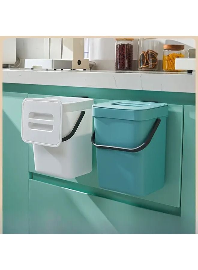 Gray Kitchen Compost Bin With Lid Odor Proof Countertop Fridge Storage 101oz - Image 1