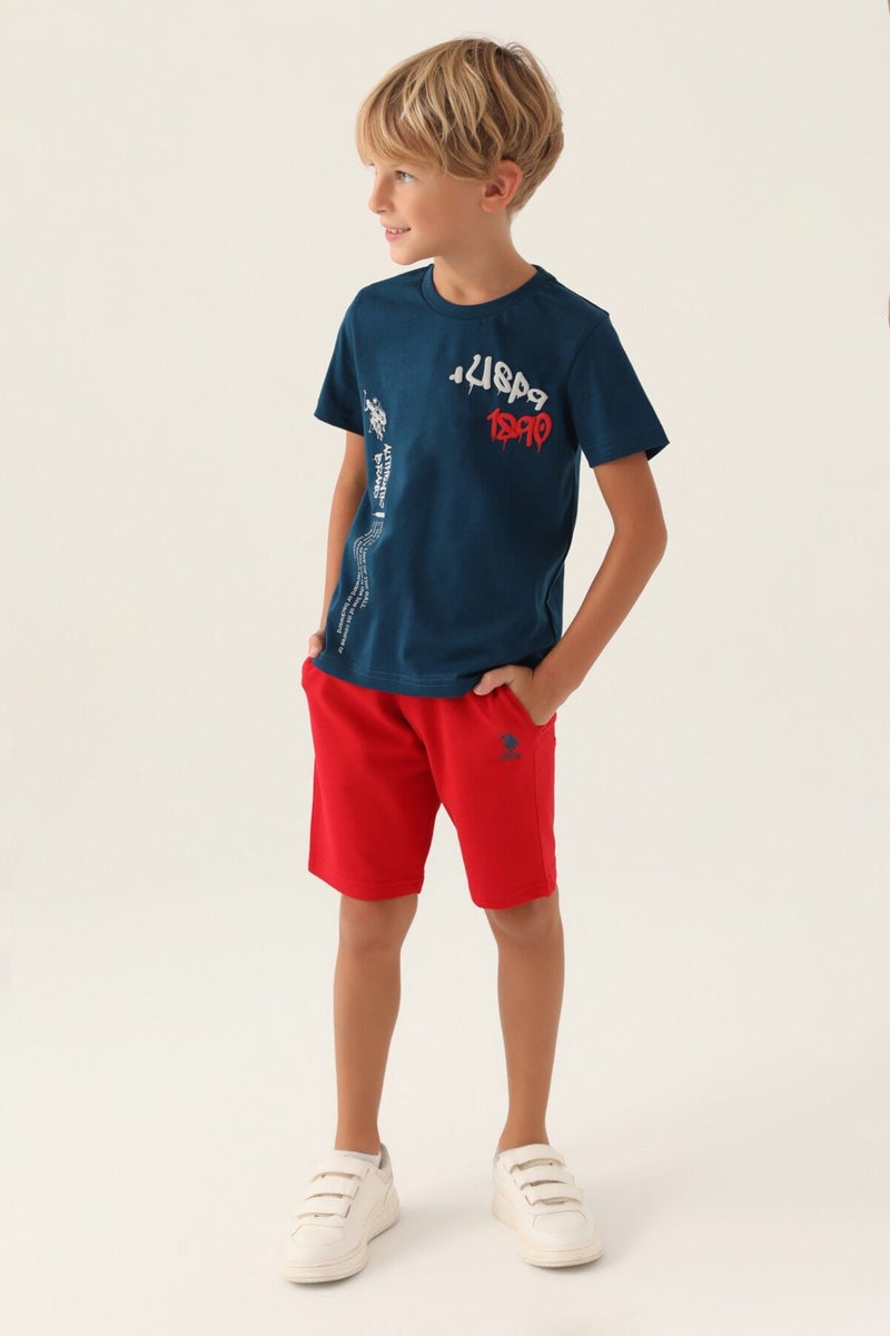U.S. Polo Assn. Base. Polo Assn Licensed Clothing Navy Blue Boy's Bermuda Suit  - Image 1
