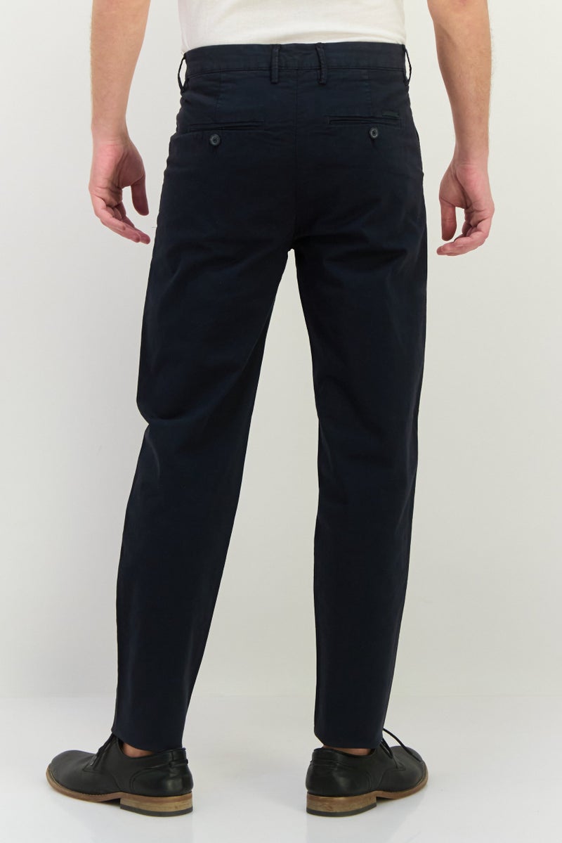 GAS Men Slim Fit Washed Straight Leg Sadeck Pants, Dark Navy - Image 3