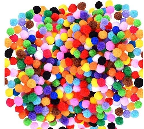 deziine DEZIINE�2CM Assorted Pom Poms, Craft Pom Pom Balls, Colorful Pompoms for DIY Creative Crafts Decorations, Kids Craft Project (1000 PCS)  - Image 1