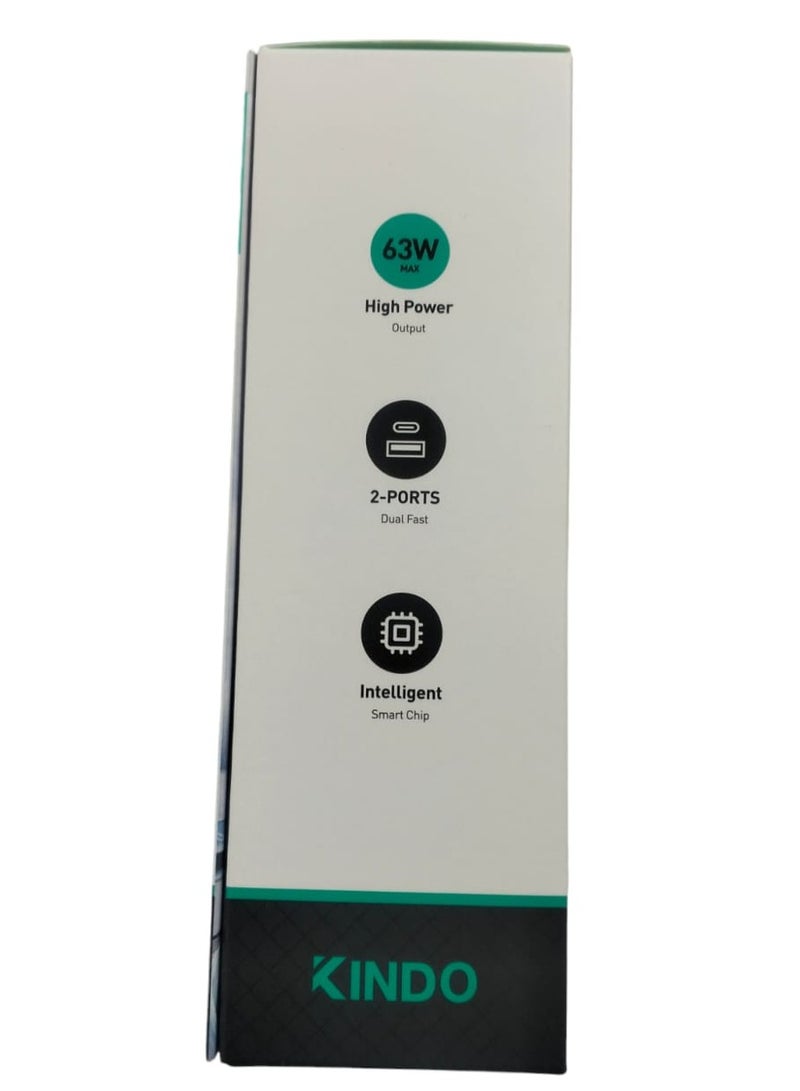 كيندو شاحن حائط عالمي (منافذ من النوع C PD+ USB) - Image 3