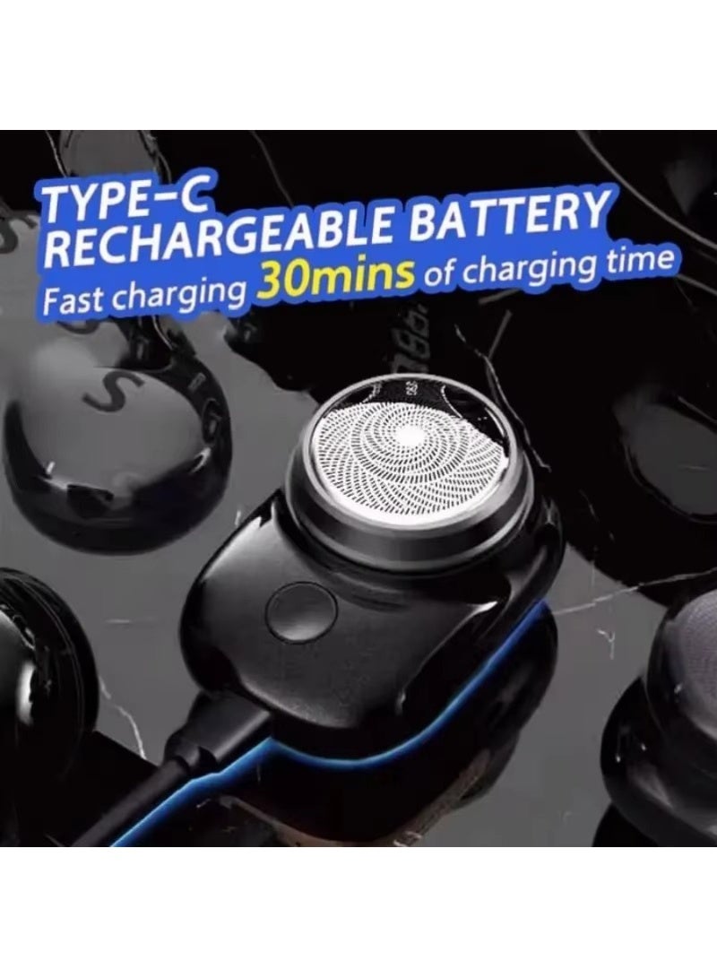 إيه جي دي ماكينة حلاقة كهربائية صغيرة محمولة دوارة، سهلة الاستخدام، وقابلة لإعادة الشحن موديل (SQ-210) أسود - Image 2