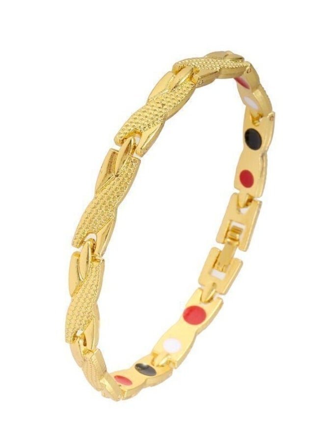 EHOME - Male And Female Magnetic Dragon Bracelet Titanium Magnetic Bracelet Neodymium Magnet, Personalized Magnet Bracelet (Gold) - Image 1