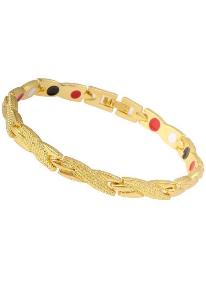EHOME - Male And Female Magnetic Dragon Bracelet Titanium Magnetic Bracelet Neodymium Magnet, Personalized Magnet Bracelet (Gold) - Image 1