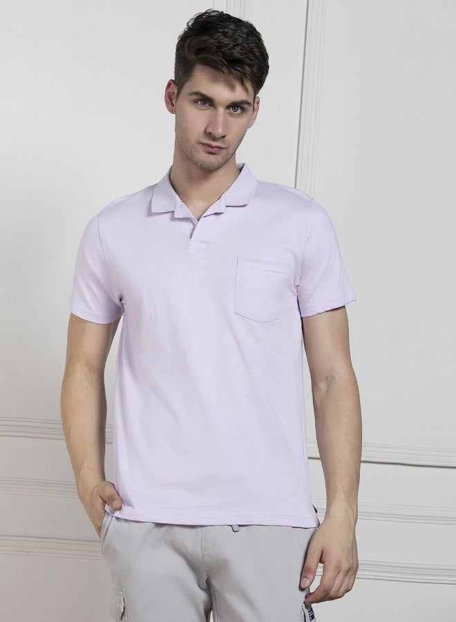 Dennis Lingo Regular Fit Lavender Cotton T-Shirt – Stylish and Comfortable - Image 3