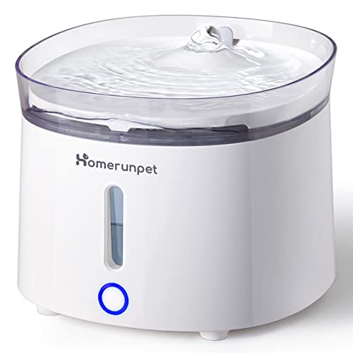 HomeRunPet Silent Cat Water Fountain 68 oz2L Pet Fountain Wireless Pump Dog Water Dispenser Dual Mode Quick Assembly EasyClean Filters Included