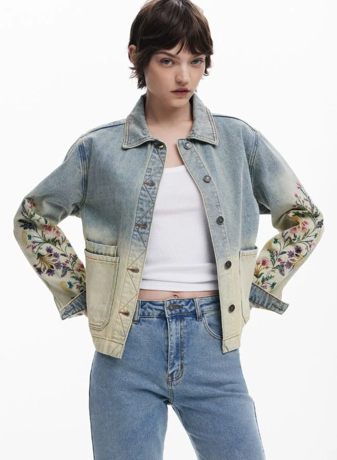 DESIGUAL Floral Culotte Jeans