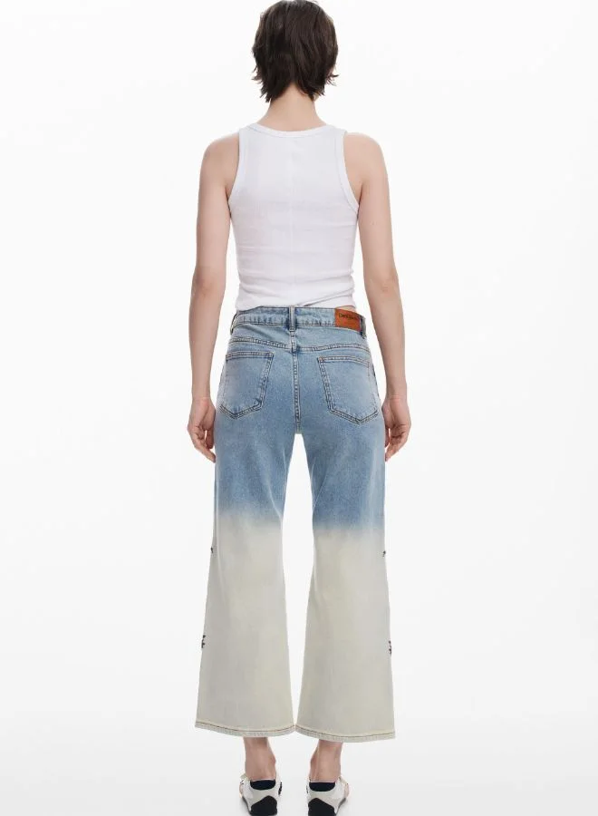 DESIGUAL Floral Culotte Jeans