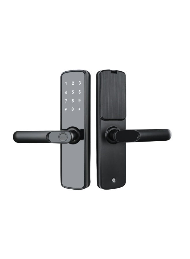 Noon East Smart Digital Door Lock with Fingerprint, Keypad & Mechanical Key – Black - Image 1
