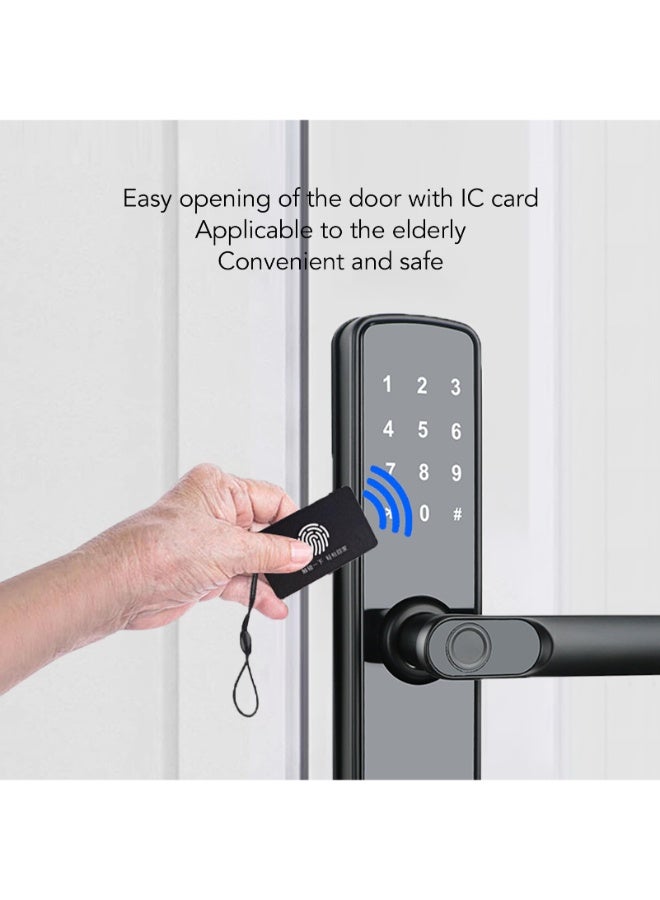 Noon East Smart Digital Door Lock with Fingerprint, Keypad & Mechanical Key – Black - Image 5