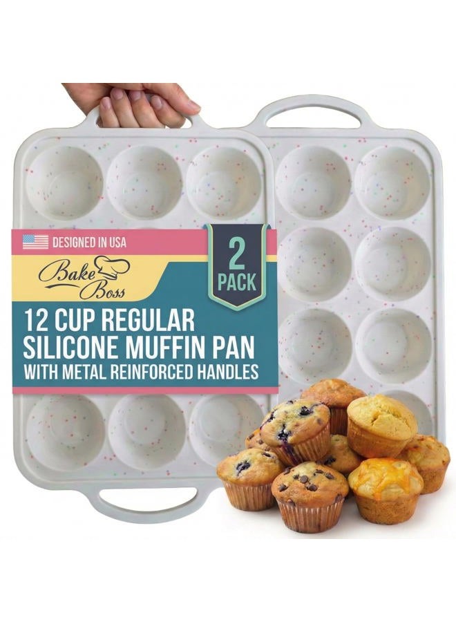 BAKE BOSS Regular Muffin Pan - 2 PACK - CREAM - Image 1