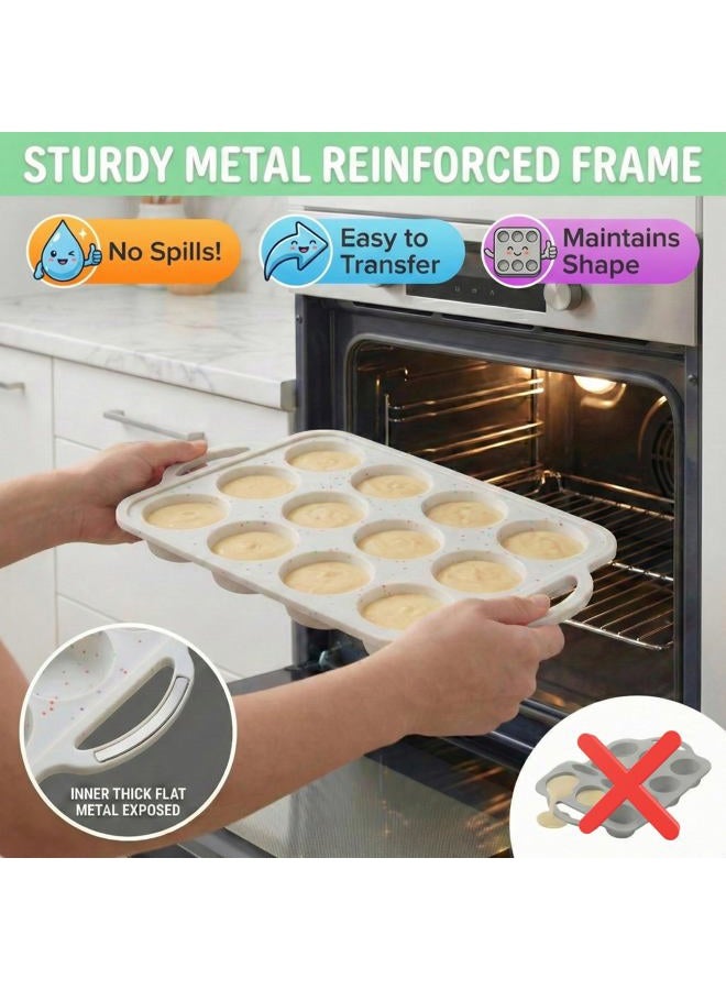 BAKE BOSS Regular Muffin Pan - 2 PACK - CREAM - Image 4