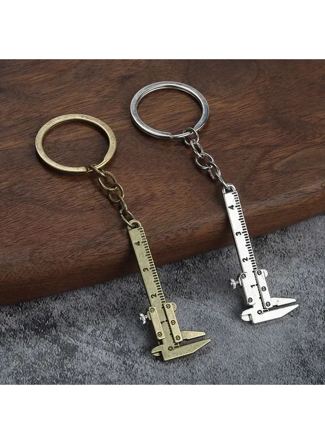 Mini Vernier Caliper Keychain Figure I Zinc Alloy Dual Measurement Tool 0 40mm Range - Image 2