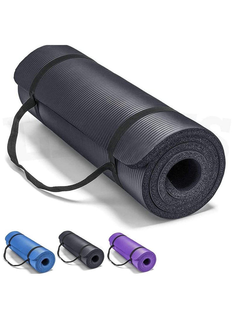 Generic Premium Exercise Non-Slip Yoga Gym Mat Home Workout Floor Exercises Meditation Eco Friendly for Yoga, Pilates  - Image 4