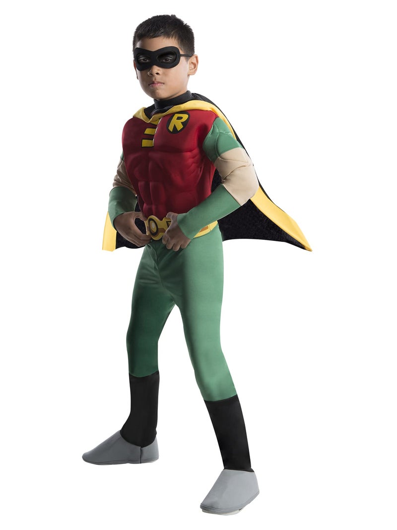 Rubies DC Comics Teen Titans Deluxe Muscle Chest Robin Costume, Toddler (882309TODD)