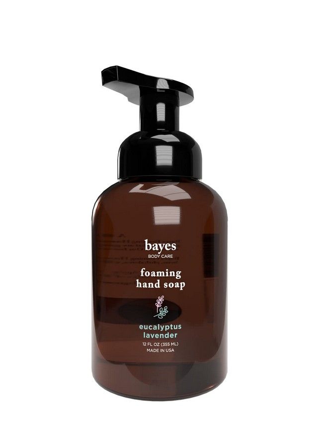 Bayes Foaming Hand Soap Plantderived Aromatic And Nourishing Hand Wash Infused With Natural Essential Oils Usda Certified Biobased 12 Ounce Eucalyptus Lavender - Image 1