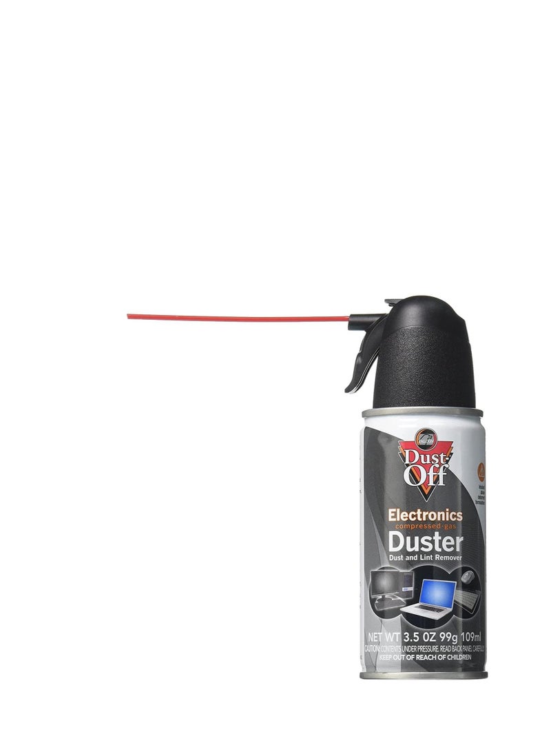 Dust-Off فالكـون داست، غاز مضغوط (152a) منفضة تنظيف قابلة للتخلص، 1، عدد، علبة 3.5 أونصة (DPSJB)، أسود - Image 1