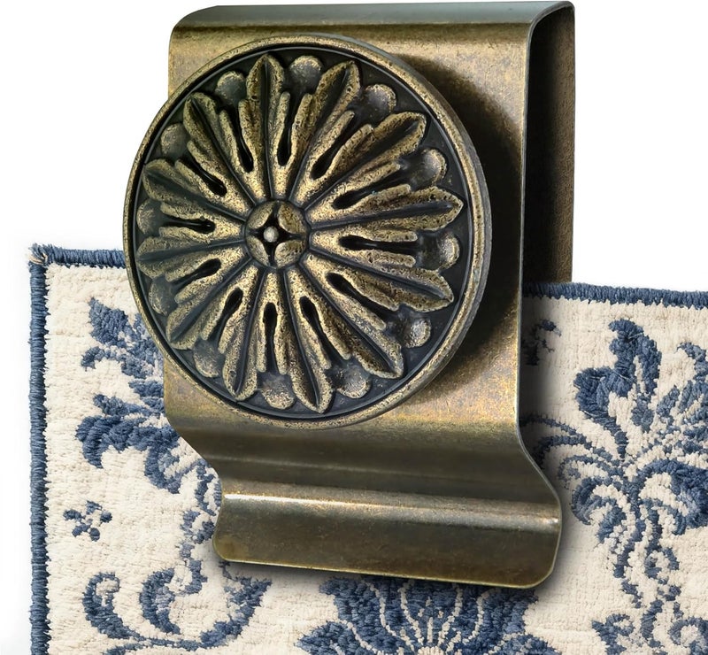 Doselves Tapestry Wall Hanging Clamps 4PCS 1.6x2.5" Quilt Hangers Metal Wall Clips for Blanket Rug and Carpet Display (BRONZE) - Image 1