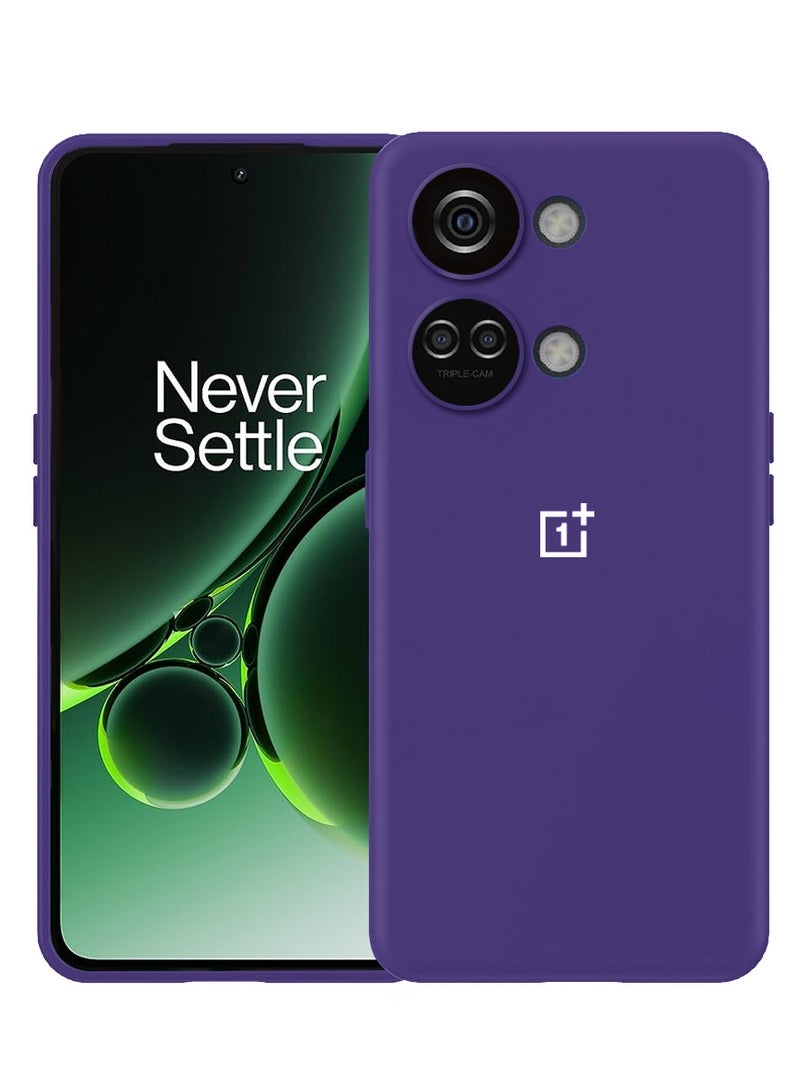 CATANES OnePlus Nord 3 Case Silicone Cover Soft and Durable Comfortable to Grip Soft Flexible Rubber Protective Case Purple - Image 1